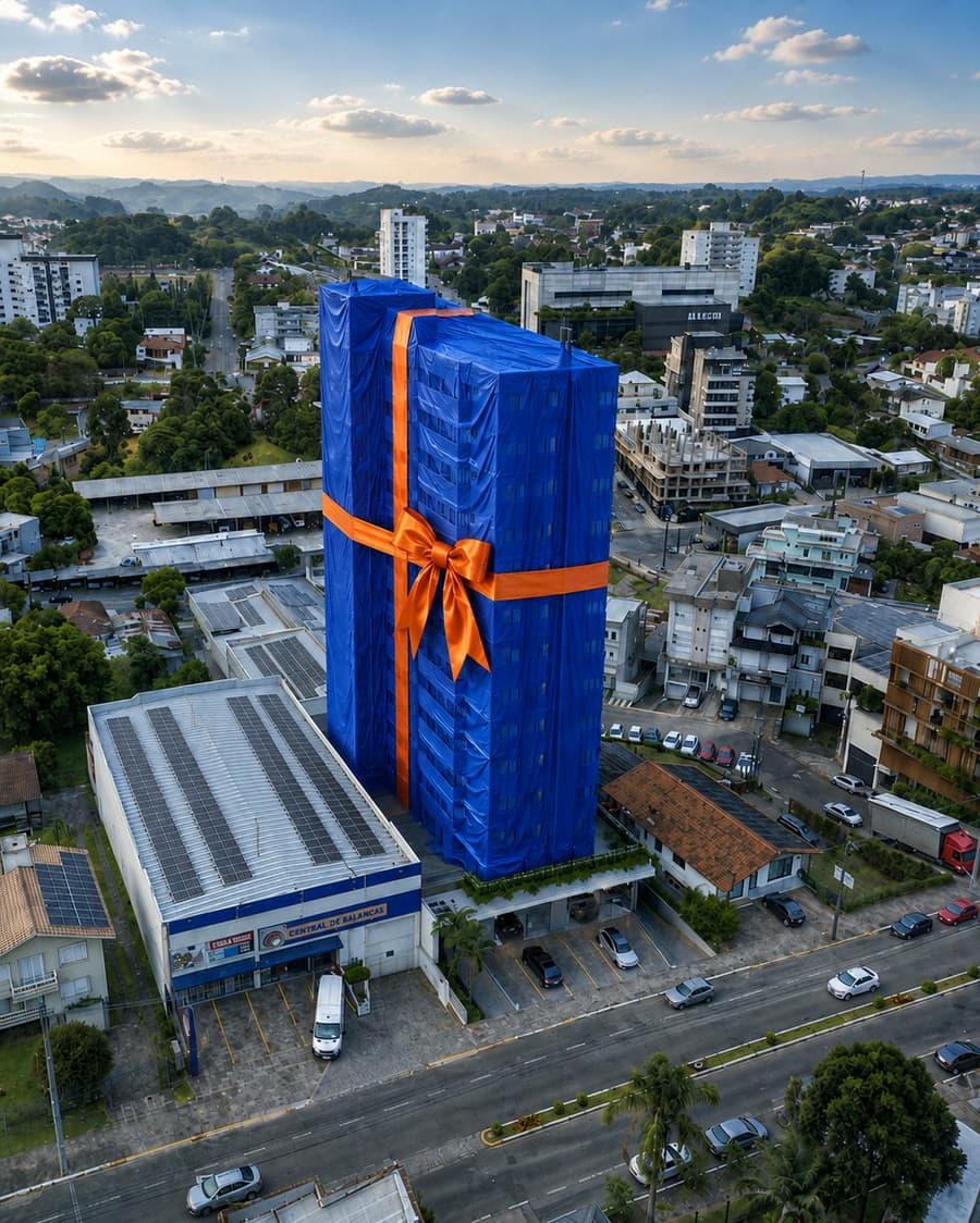 Empreendimento do feirão embrulhado como presente